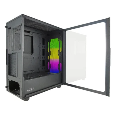 New AZZA Celesta CSAZ-340F ARGB Mid Tower ATX Case Only, 550W, 750W, 1000W LED - Image 1 of 4