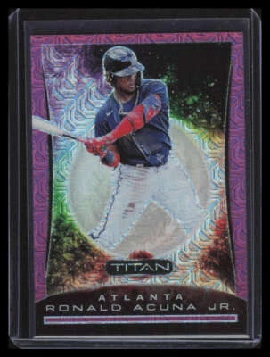 2020 Panini Titan Purple Mojo 18 Ronald Acuna Jr. 12/75 - Image 1 of 2
