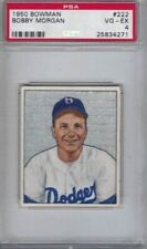 1950 Carte Baseball Bowman #222 Bobby Morgan Brooklyn Dodgers grade PSA 4