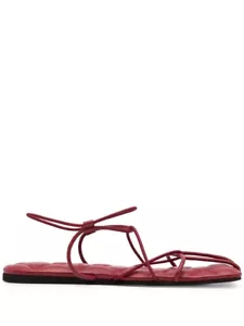 SANDALIAS KHAITE PATRAS CUERO TIRAS EN ROJO MUJER TALLA 8 EU 39 NUEVAS CON CAJA - Imagen 1 de 3