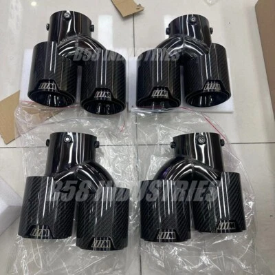 2019–2026 BMW G20 M340i M440i M240i ЧЕТЫРЕ ВЫХЛОПНЫХ НАКОНЕЧНИКА ИЗ УГЛЕРОДНОГО ВОЛОКНА ИЗ НЕРЖАВЕЮЩЕЙ СТАЛИ - Изображение 1 из 3