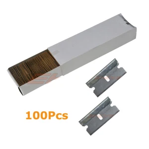 100 pezzi 1,5" sostituisci lamette rasoio per pellicola vernice raschietto rimozione colla taglio - Foto 1 di 4