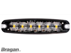 12v 24v Amber Strobe Flashing 6 LEDs Recovery Breakdown Lamp Lighting Accessory - Picture 1 of 9