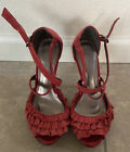 French connection FCUK red open toes heels with straps size 37