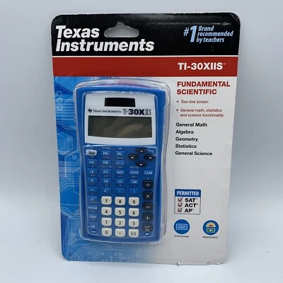 Texas Instruments TI-30X IIS Two-Line Scientific Calculator Blue NEW SEALED - Image 1 of 2
