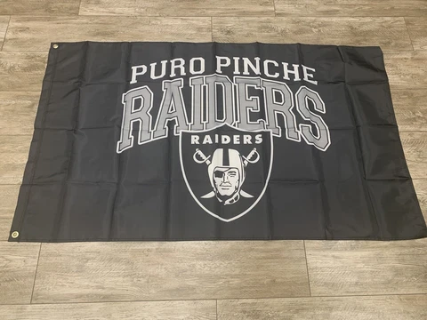 Las Vegas Oakland LA  Flag - 3x5 FT RAIDER NATION 2021 Puro Pinche Raiders Cover