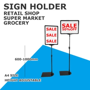 NEW A3 A4 A5 Floor Sign holder frame stand grocery supermarket retail display - Picture 1 of 7