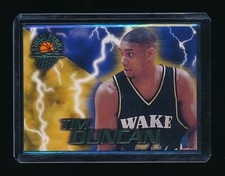 TIM DUNCAN 1997 WHEELS ROOKIE THUNDER STORM FRONT #1 RC *SAN ANTONIO SPURS*