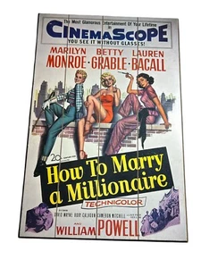 How to Marry a Millionaire - Marilyn Monroe Wood Sign - Picture 1 of 4