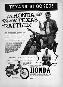 1961 Honda Trail Cub 50 CA102T Motorrad "Texas Rattler" Originalanzeige  - Bild 1 von 1