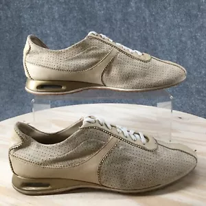 Cole Haan Schuhe Damen 8,5 B Air Bria Sneaker Schnürschuhe D32809 Beige Wildleder Freizeit - Bild 1 von 16