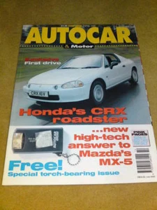AUTOCAR - HONDA CRX 1 April 1992 Vol 192 No 1 - Imagen 1 de 1