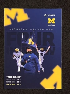 2024 Onit Athlete Michigan Wolverines Football The Game Four In A Row /499 - Picture 1 of 3