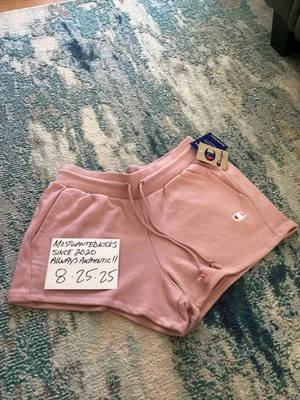 NWT Champion Fleece Shorts Pink Beigel Women's Sz L FREE SHIPPING!! - Image 1 of 4