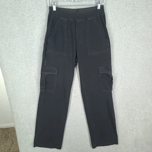 Halara Pants Womens Medium Tall Cargo Straight Leg Black Stretchy - Picture 1 of 8