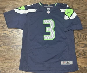 Nike Seattle Seahawks NFL Jersey Russell Wilson #3 Youth XL Blue Football Kids - Picture 1 of 8