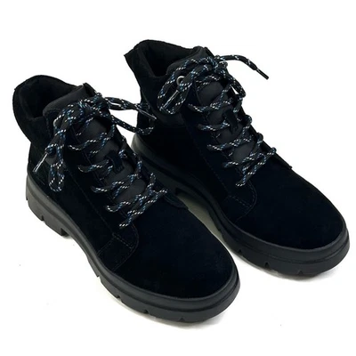 Botas al tobillo Koolaburra By UGG Jozie negras de gamuza con cordones para mujer talla 7 nuevas $100 Foto 1 de 4