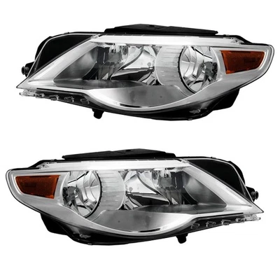 For 09-10 Passat CC Front Headlight Headlamp Halogen Head Light w/Bulb PAIR SET - Image 1 of 4