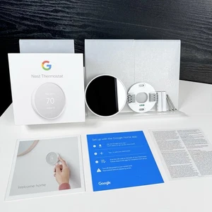 Google Nest G4CVZ Programmable Wi-Fi Thermostat - White - Clean - Untested - Picture 1 of 13