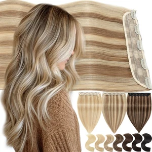 LIQUIDACIÓN Grueso 100% Remy 3/4 Cabeza Completa Clip en Extensiones de Cabello Humano Una Pieza - Imagen 1 de 31