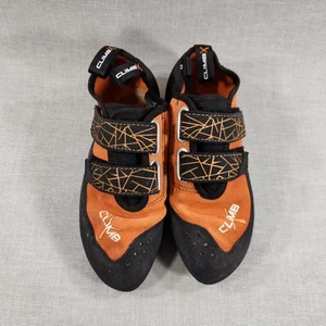 CLIMBX Rave Strap Climbing Shoe Mens Size 8.5 Orange Black Straps - Picture 1 of 15
