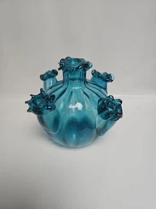 Vittorio Zecchin Cappellin Venini Vase 5 Spouted Blue Glass 1920s Murano Italy - Bild 1 von 24