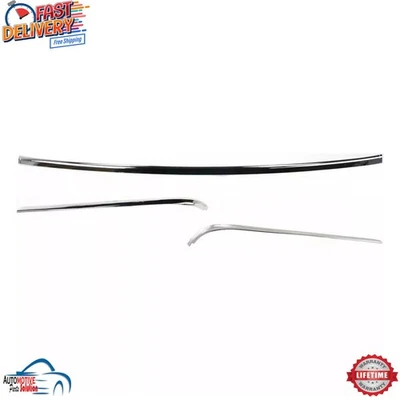 NEW REAR BUMPER TRIM MOLDING CHROME SET OF 3PC FOR 1998-2002 LINCOLN TOWN CAR — 第 1/4 张图片