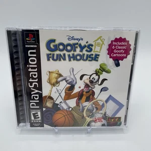 Disney's Goofy's Fun House PS1 PlayStation 1 completo CIB + scheda di registrazione - Foto 1 di 7