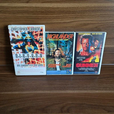 3x CHRISTOPHER LAMBERT VHS Video Kassette Tape Konvolut Set Sammlung Rarität OOP - Bild 1 von 4