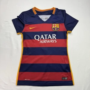 FC Barcelona Jersey Womens Medium Blue Red Soccer Football Nike Dri Fit La Liga - Picture 1 of 16
