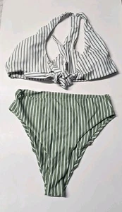 Bikini OMKAGI Bandeau Hombro Descubierto Cintura Alta Talla M - Imagen 1 de 7