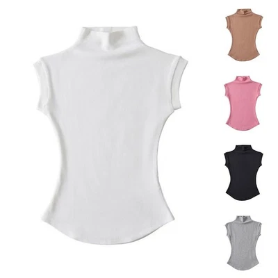 Hot Comfy Fashion New T-Shirt Top Slim Solid Color Hot Girl Short Sleeved - Image 1 of 4