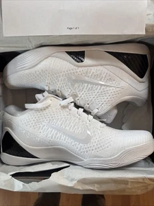 Nike Kobe IX 9 Elite Low Protro Halo White Size 9.5 Men - Picture 1 of 9