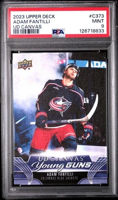 2023-24 Upper Deck - Adam Fantilli Canvas Young Guns RC PSA 9 MINT #C373 - Image 1 of 2