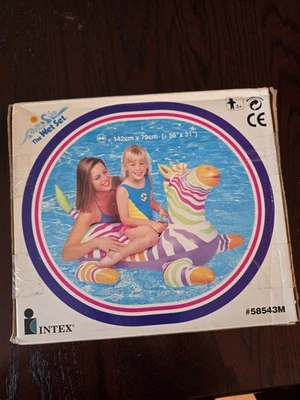 1994 Vintage NEW IN BOX The Wet Set Zebra INTEX Pool Inflatable - Image 1 of 4