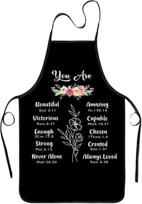 Christian Gifts for Women Men Inspirational Apron Religious Cooking  - Image 1 of 4