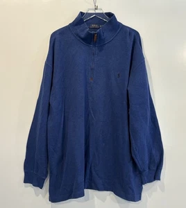 Polo Ralph Lauren Mens Classic Estate Quarter Zip Pullover Sweater Size 1XB (M) - Picture 1 of 5