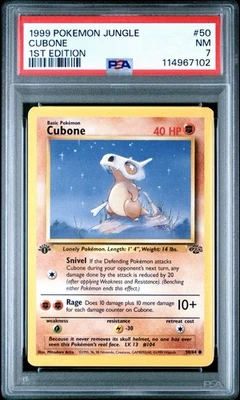1999 POKEMON JUNGLE CUBONE 1ST EDITION PSA 7 NM #50 - Image 1 of 3