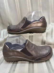 Scarpe mocassini Naot Moana da donna taglia 6 US 37 EU oro bronzo pelle slip on - Foto 1 di 8