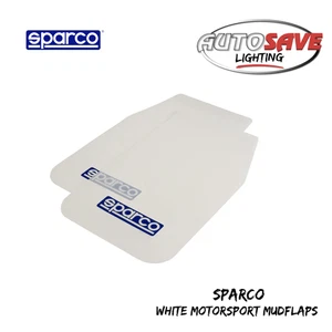 SPARCO - Universal Motorsport Mudflaps - 1 pair (White) **BRAND NEW & IN STOCK** - Picture 1 of 3