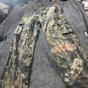 Mossy Oak Camo Pants Youth XL 14/16 Belted Cargo Hunt Breakup 28 X 29 - Picture 1 of 10