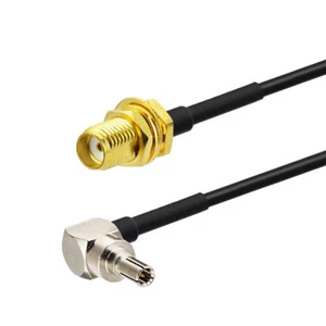 CRC9 plug right angle SMA Female 3G 4G LTE Antenna Cable RG174 For Huawei Modem - Picture 1 of 4