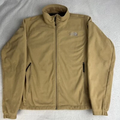 The North Face Men's Small Softshell Windwall Fleece Jacket Full Zipper Tan - Image 1 of 4