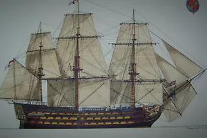 HMS Victory Hans A MUTH siebdruck auf bütten das bricht wenn man es rollt kein p - Bild 1 von 8
