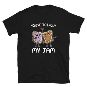 You're Totally My Jam Valentines Day Toast Pun Slogan print T-shirt - Picture 1 of 3