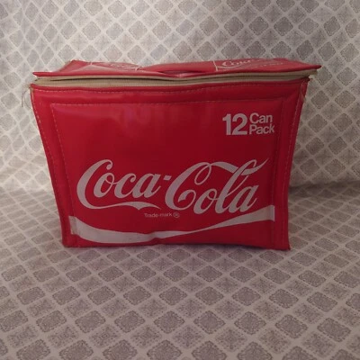 Vintage Coca Cola 12 Can Pack Vinyl Cooler - Image 1 of 4