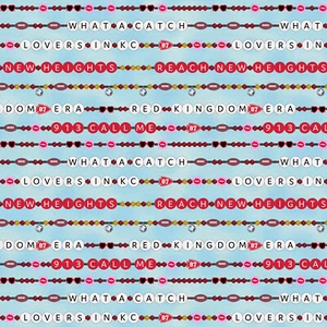 Pulseras de amistad Kansas City Chiefs BT yarda tela de algodón Taylor Swiftie - Imagen 1 de 1