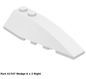 Lego 1x 41747 White Wedge 6 x 2 Right AT-AT 4483