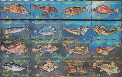 Libya Fish 1983 MNH-8 Euro Cover