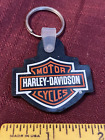 Orange & Black rubber KEY RING...HARLEY DAVIDSON promo from WHITTs Manassas, VA
